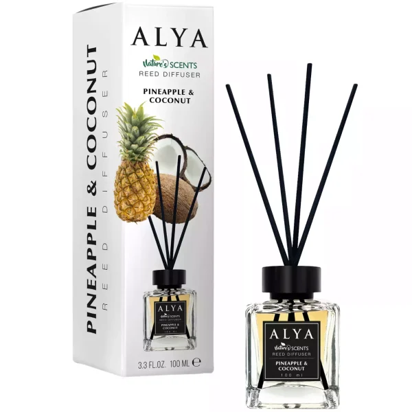 Alya namų kvapo difuzorius „Ananasas ir Kokosas“, 100 ml
