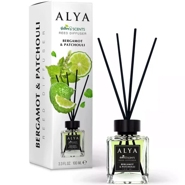 Alya namų kvapo difuzorius „Bergamotė ir Pačiulis“, 100 ml