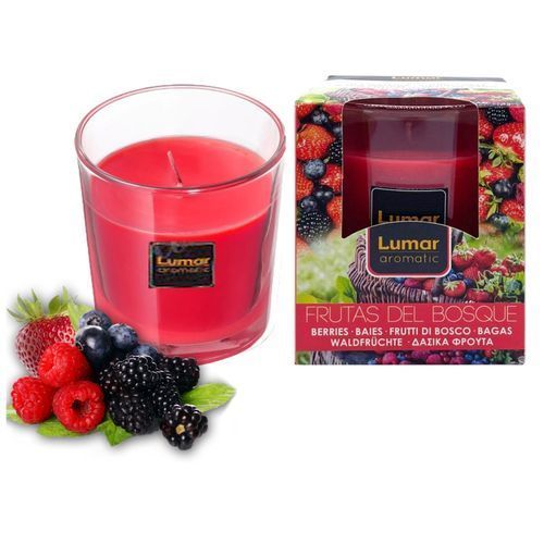 Lumar Aromatic žvakė stikle Frutos Rojos 125 g
