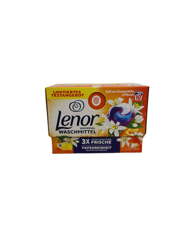 LENOR ORANGE skalbimo kapsulės, 10 vnt