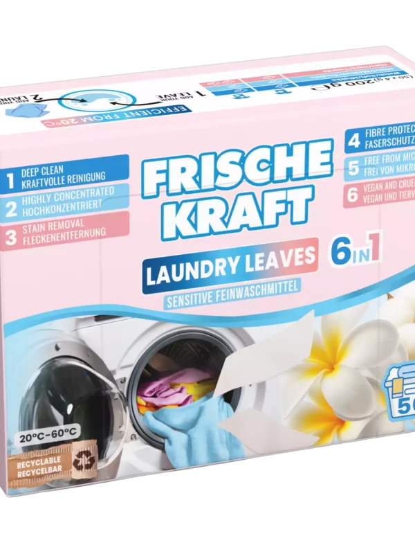 Frische Kraft 6w1 skalbimo lapeliai Sensitive 50 vnt.