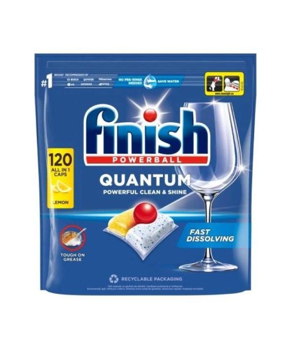 Finish Quantum indaplovių tabletės 120 vnt. | Lemon kvapas