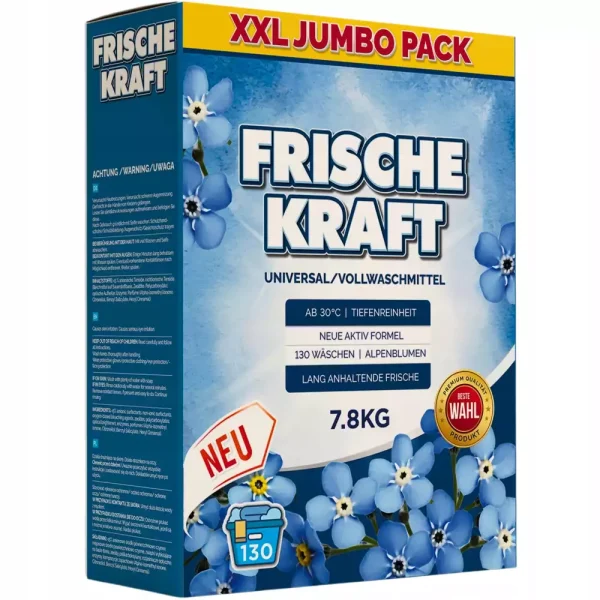 436754fb496a4ac127dcf4a8c885ad6c8f8a332004a4d8ca47870a8f43f5d6c0.webp Frische Kraft Universal skalbimo milteliai 7,8 kg (130 plovimų)