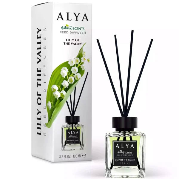 5cd5e7db052887f2f9b960e8bf0922ae86c9ff3ed5ca6e40e41f5265940cb2d3.webp Alya namų kvapų difuzorius „Lily of the Valley“ 100 ml