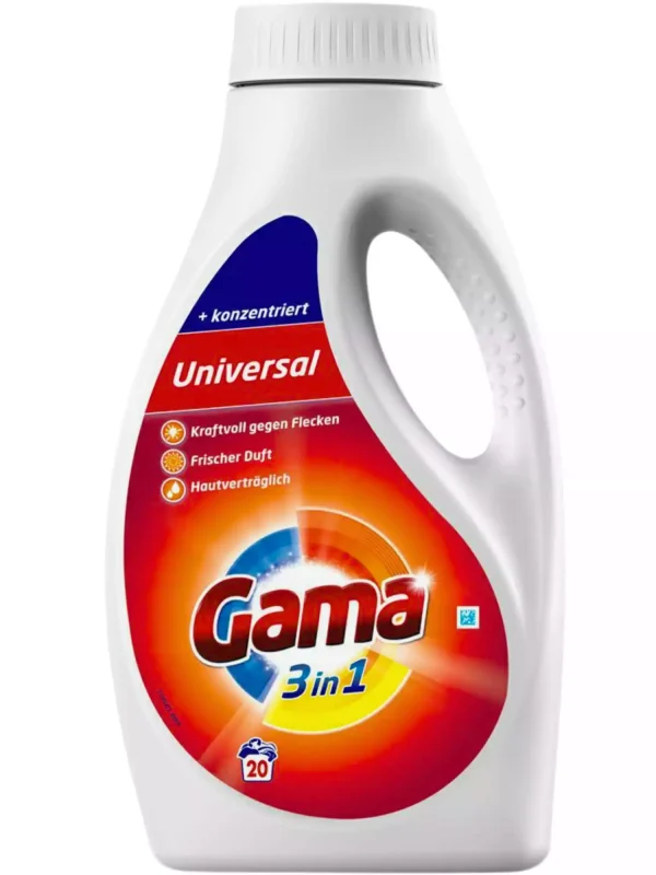 Gama 3in1 Universal skalbimo gelis 1 L (20 plovimų)