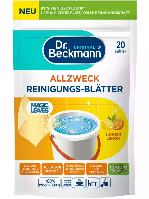 Dr. Beckmann grindų valymo servetėlės „Citrina“, 20 vnt.