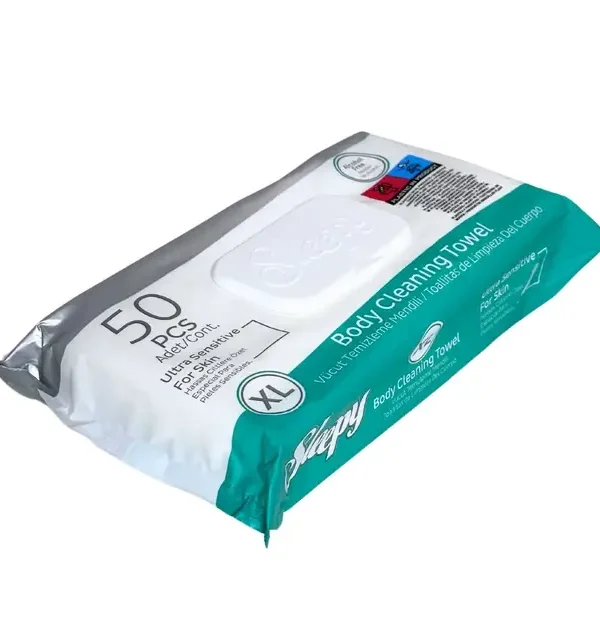 6348864075_vologi-servetki-sleepy.webp Sleepy XL drėgnos servetėlės kūno priežiūrai, 50 vnt.