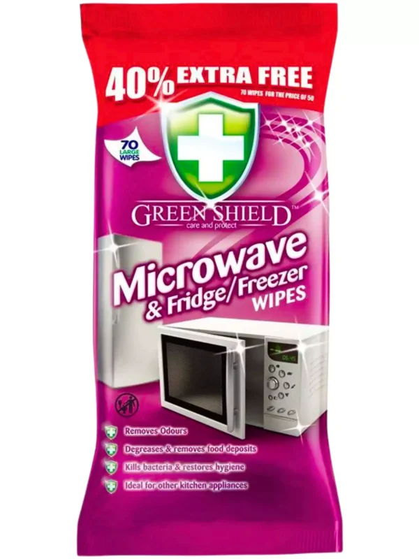 Green Shield drėgnos servetėlės mikrobangų krosnelėms, 70 vnt.