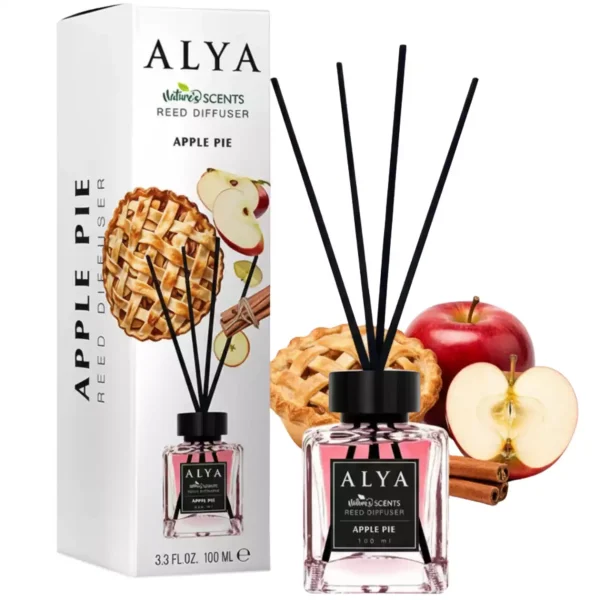 6df25a0c7bd65a3f12dfb41f41613ea48d083173f941f119349e09e72cdb8564.webp ALYA Apple Pie namų kvapas su lazdelėmis 100 ml