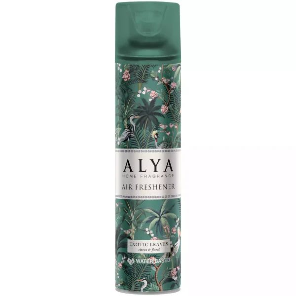7d7f9fb8246cc12ca4673aad07346e24fef25629b7a5467a092aeba6c8002339.webp Alya Air Freshener Exotic Leaves – oro gaiviklis 300 ml