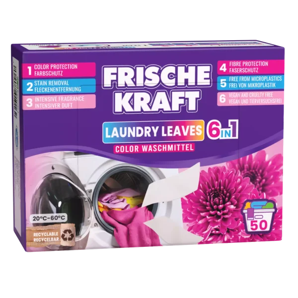 Frische Kraft 6w1 skalbimo lapeliai Color 50 vnt.