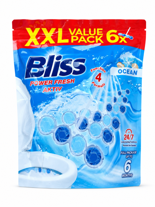 BLISS Power Aktiv Ocean WC valikliai 6 × 55 g