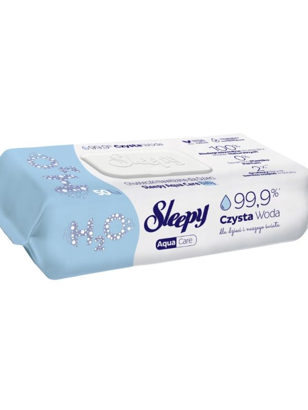 Sleepy Aqua Care Baby drėgnos servetėlės, 50 vnt.