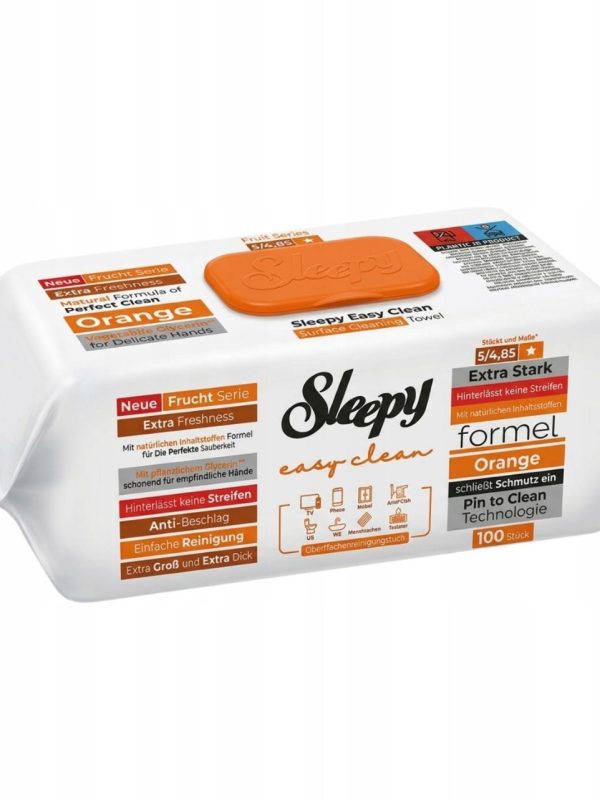 EE12375B-7384-45C8-9D5B-3528374F79E8.jpeg Sleepy Easy Clean Orange valymo servetėlės 100 vnt