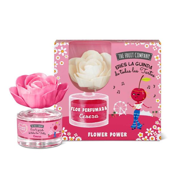 Fleur-parfumee-dambiance-Cerise-1.jpg Namų kvapas su gėle „Vyšnia“ – The Fruit Company, 55 ml