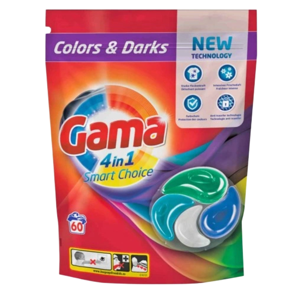 Gama-Color-Dark.jpg Gama 4in1 Color & Dark skalbimo kapsulės 60 vnt