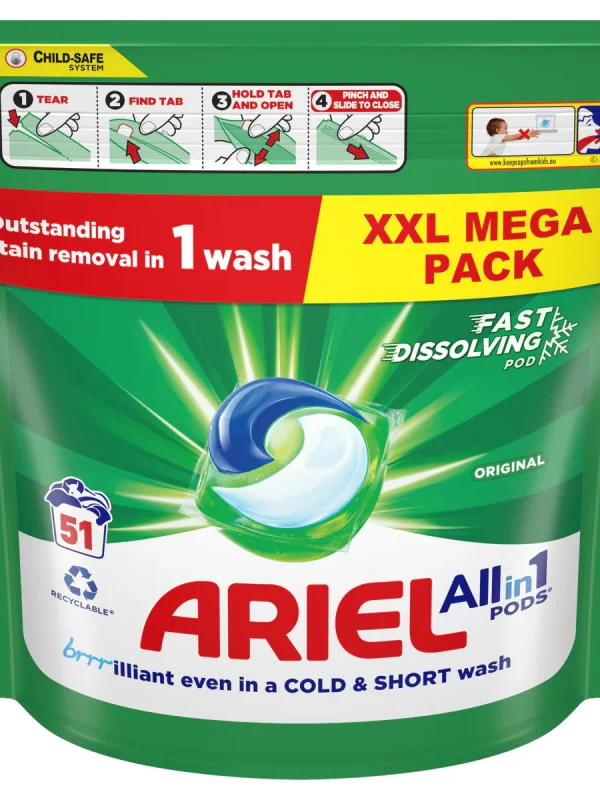 Ariel All in 1 Pods kapsulės 51 skalbimas