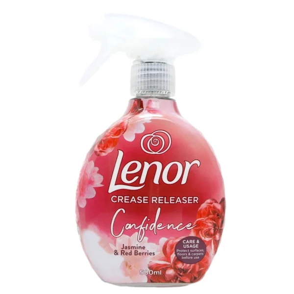 Lenor-Crease-Releaser-Confidence-Jasmine-Red-Berries-500ml.webp Lenor Crease Releaser Confidence raukšlių purškiklis 500 ml
