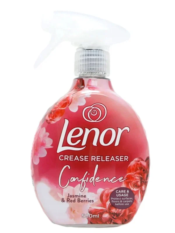 Lenor-Crease-Releaser-Confidence-Jasmine-Red-Berries-500ml.webp Lenor Crease Releaser Confidence raukšlių purškiklis 500 ml