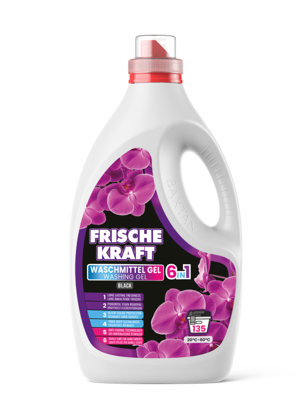 Skalbimo gelis Frische Kraft 6in1 Black, 135 plovimų