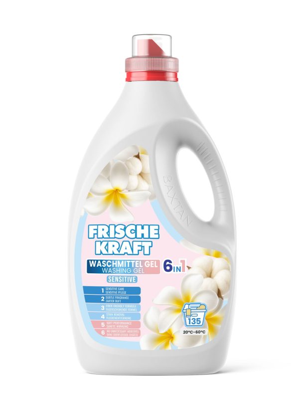 Frische Kraft 6in1 Washing Gel Sensitive – 135 plovimų