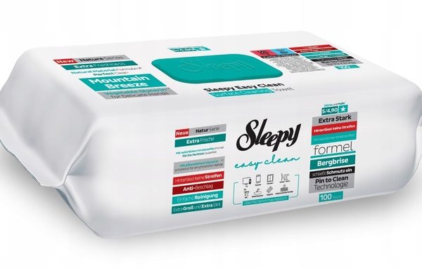 Sleepy Easy Clean Mountain Breeze valymo servetėlės 100 vnt.