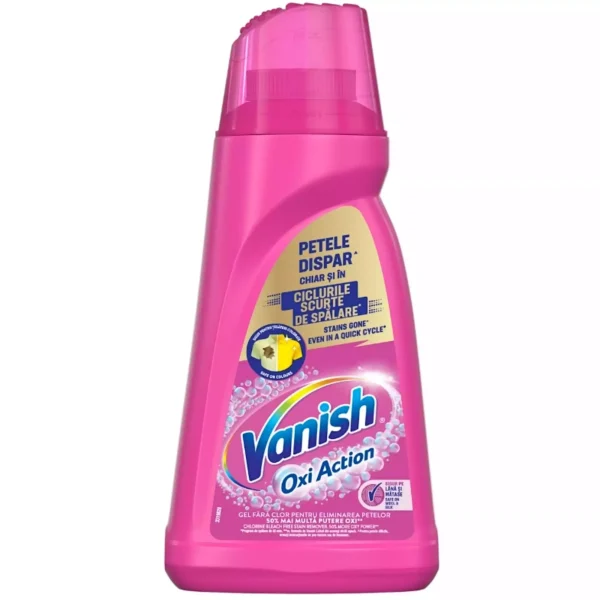 a0c7bf5c2ee3469cf26cc5da5efc9e4ef28a2534c5f5c59e3a2af6f9adfd0ba0.webp Vanish Oxi Action Gel Pink – dėmių valiklis spalvotiems 1 L