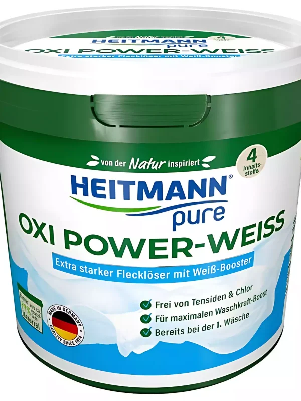 HEITMANN dėmių išėmėjas – baliklis baltiems audiniams, 500 g