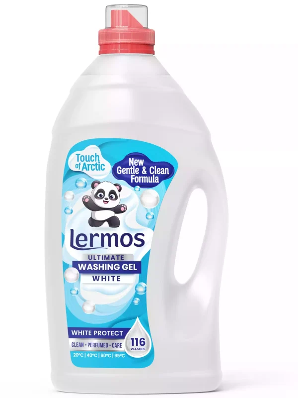 Lermos baltų ir šviesių audinių skalbimo gelis, 4,3 l, 116 skalbimų
