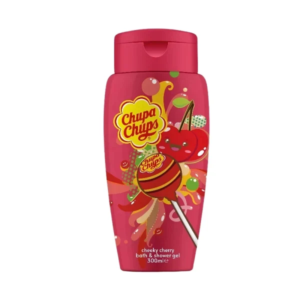 Vyšnių kvapo dušo ir vonios gelis CHUPA CHUPS CERISE 300 ml