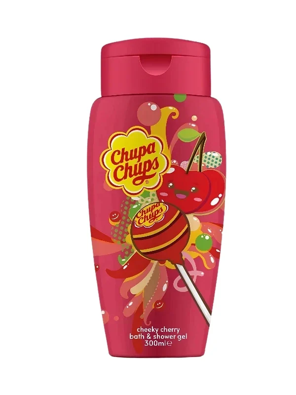 Vyšnių kvapo dušo ir vonios gelis CHUPA CHUPS CERISE 300 ml