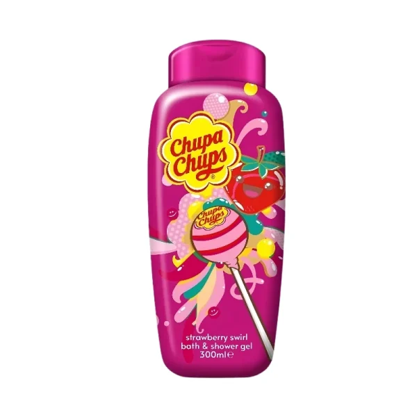 Braškių kvapo dušo gelis CHUPA CHUPS FRAISE 300 ml