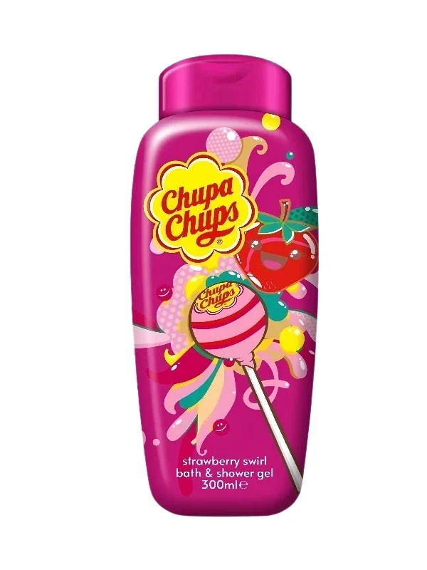 Braškių kvapo dušo gelis CHUPA CHUPS FRAISE 300 ml