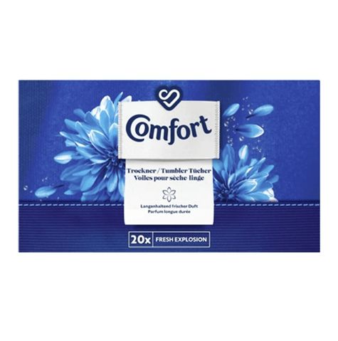 Comfort Fresh Explosion servetėlės džiovyklei 20 vnt.