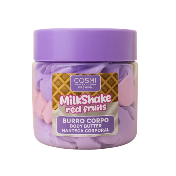 cosmi_premium_milkshake_redfruits_web.png Cosmi Premium kūno sviestas Milkshake Red Fruits 100 ml