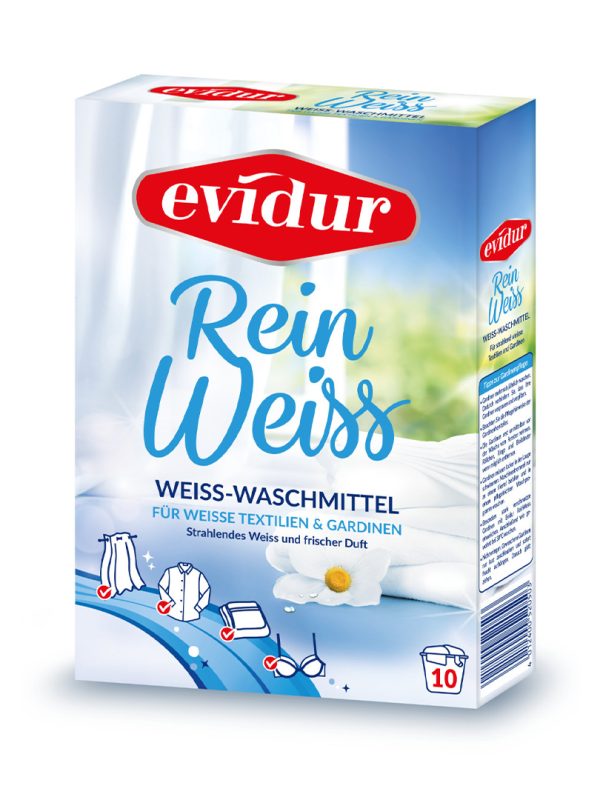 EVIDUR REIN WEISS skalbimo milteliai baltoms užuolaidoms 600 g