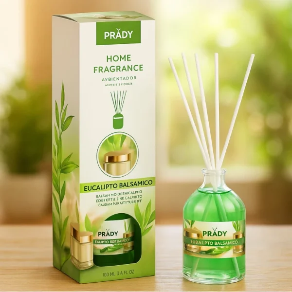 Namų kvapų difuzorius PRADY Mikado 100 ml – su lazdelėmis