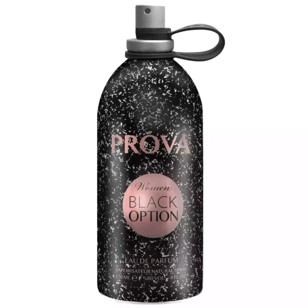 e9e54a39e1352040160fb7fbd967c68e397e57a466238f1aab6ea84daa03673c.webp Prova Women EDP Black Option – moteriški kvepalai 120 ml