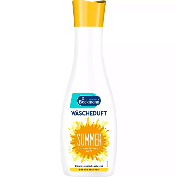 ed72cd0b9917f7ddbecc7b4b9862955b4560962037e6f2351bd6d905fce2ec86.webp DR. BECKMANN „Wäsche Duft Summer“ audinių kvapas – 250 ml