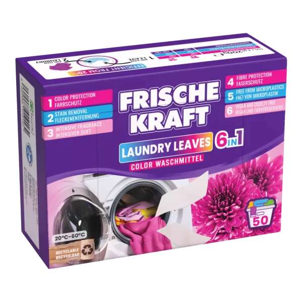 Frische Kraft 6w1 skalbimo lapeliai Color 50 vnt.