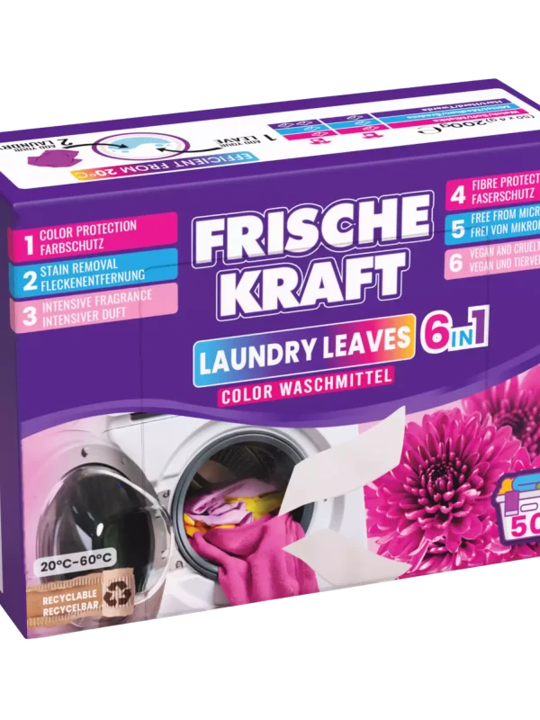 Frische Kraft 6w1 skalbimo lapeliai Color 50 vnt.