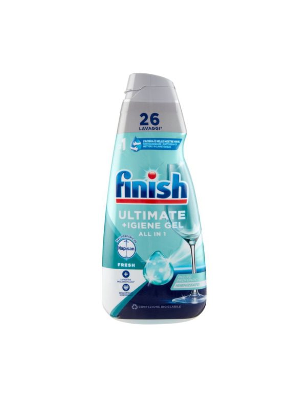 finish-additivo-lavastoviglie-ultimate-igene-gel-all-in-1-fresh-26-lavaggi.jpg FINISH ULTIMATE FRESH indaplovės gelis 560 ml–krištolo švara