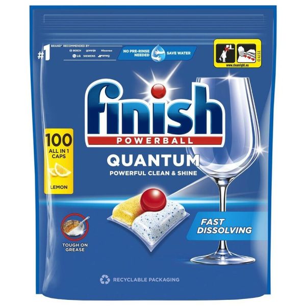 Finish Quantum Lemon indaplovių kapsulės 100 vnt.