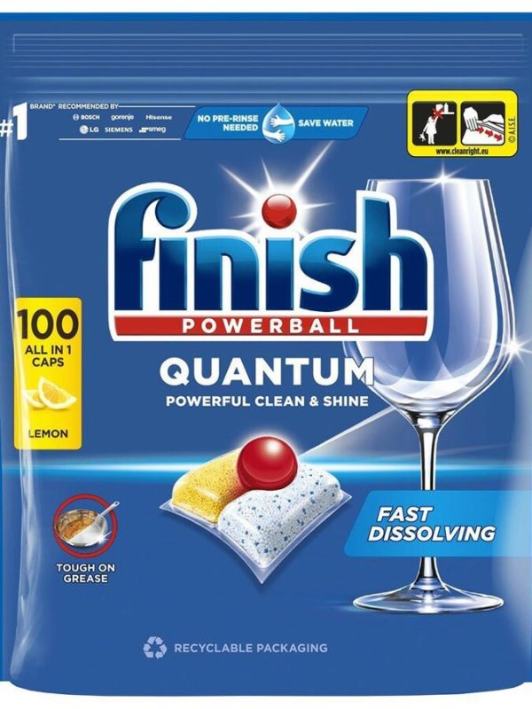 Finish Quantum Lemon indaplovių kapsulės 100 vnt.