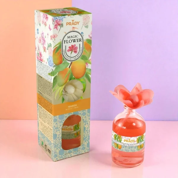 grossiste-en-ligne-de-fleur-parfumee-prady-mangue-pas-cher.webp Kvapų difuzorius su gėle PRADY „Mango“ 100 ml