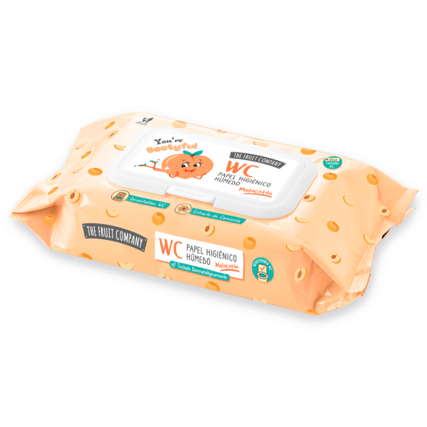 lingette-papier-hygnenique-peche-the-fruit-company.png The Fruit Company drėgnos servetėlės XL, persikų kvapas, 60 vnt.