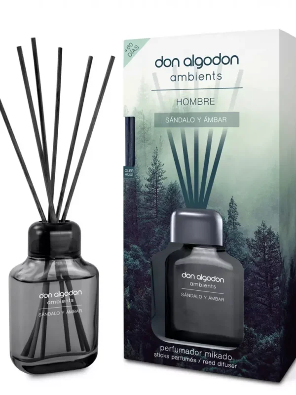 Don Algodón „Sandalwood & Amber“ Mikado vyrams, 65 ml