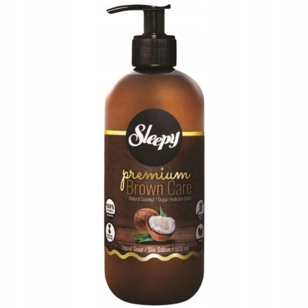 Sleepy Premium Brown Care skystas muilas „Kokosas ir arganas“