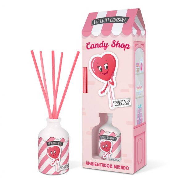 thefruitcompany_ambientador_mikado_piruleta_candy_shop-1030x1030-1.jpg The Fruit Company „Candy Shop Heart Lollipop“ Mikado, 40 ml