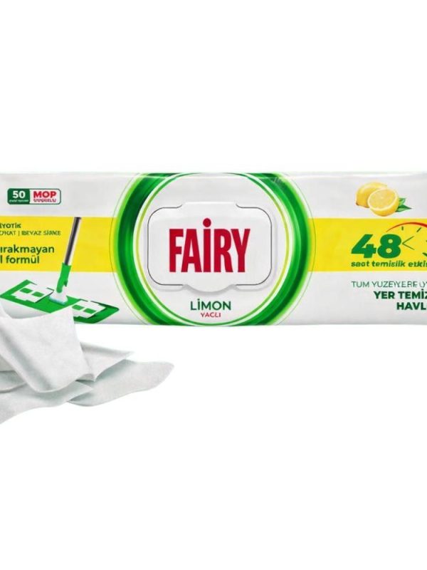 Fairy Power Lemon grindų valymo servetėlės, 50 vnt